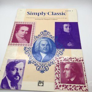 Simply Classic, Book 1 1992 Margaret Goldston Alfred Publishing 13 Favorites VTG
